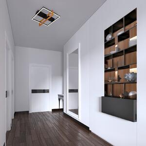 Plafonieră LED 3775015 pătrat 1 bec, cu lemn
