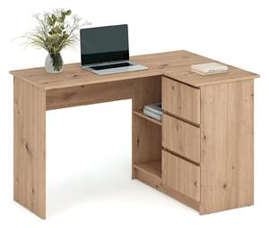 Birou de colt Houston 1950, Stejar artizan, PAL laminat, 76x124x85cm, 39 kg
