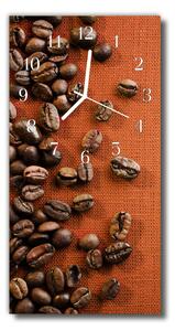Ceas de perete din sticla vertical Bucătărie boabe de cafea maro