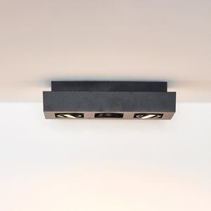 Lucide Xirax plafonieră spoturi, 3 becuri, negru, reglabil, Negru, Camera de zi / sufragerie, Metal, Modern