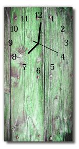 Ceas de perete din sticla vertical Lemn verde