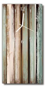 Ceas de perete din sticla vertical Grafica din lemn verde
