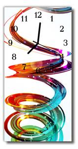 Ceas de perete din sticla vertical Culoare art spirală