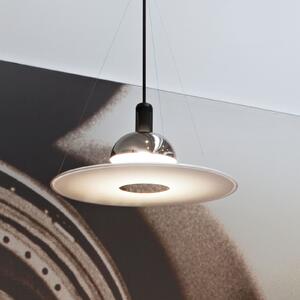FLOS Frisbi - Lampă suspendată cu disc alb, reglabil, Alb, Camera de zi / sufragerie, Plastic, Design
