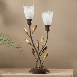 Kögl Lampă de masă CAMPANA blossom, Maro / Rugină, Camera de zi / sufragerie, Metal, Florentin