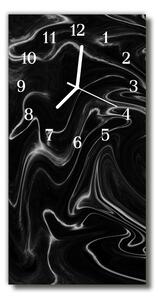 Ceas de perete din sticla vertical Val negru natura