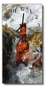 Ceas de perete din sticla vertical Sticlă de bere water