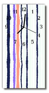 Ceas de perete din sticla vertical Linii de vopsea de culoare art belt