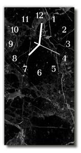 Ceas de perete din sticla vertical Negru grafit