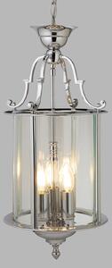 Lampă suspendată Bevelled Lantern, sticlă, crom