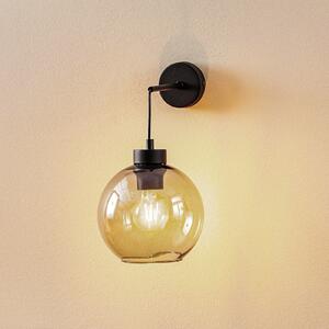 TK Lighting Aplică de perete Cubus, negru/gri fum, sticlă, 30 cm înălțime, E27, reglabil, Gri, Camera de zi / sufragerie, Sticlă, Modern, glob