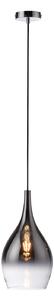Paul Neuhaus Pilua lampă suspendată, gri fum, sticlă, Ø 20 cm, E27