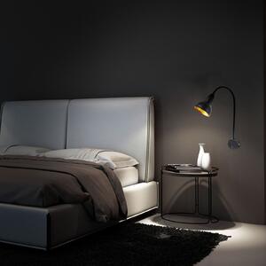 Briloner Hygge Comfort aplică light Retro cu ștecăr, Negru, Camera de zi / sufragerie, Metal, Vintage