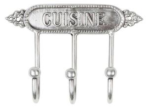 Cuier de perete decorativ, din alama, H4 cm, Fleurlys