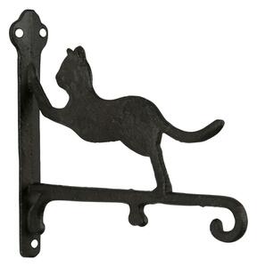 Cuier de perete decorativ, din fonta, L26 cm, Le Chat