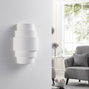 Lindby Aplică de perete Marit, înălțime 30 cm, alb, gips, E14, reglabil, Alb, Camera de zi / sufragerie, Tencuială / Argilă, Modern