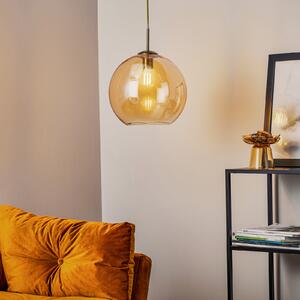 Lampă susp Balls sferă sticlă amber 30cm
