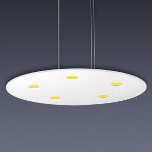 Evotec Sunia lampă suspendată LED rotundă variator tactil, reglabil, Alb, Camera de zi / sufragerie, Metal, Modern