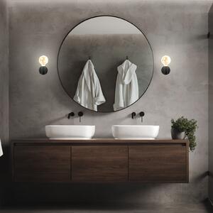 Aplică de perete Kosol pentru baie, IP44, E27, negru
