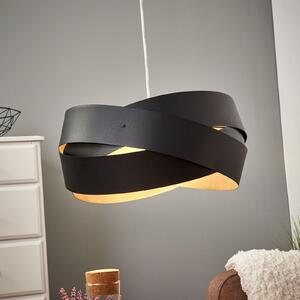 Domiluce Lampă suspendată Tornado Ø 40 cm negru, reglabil, Negru, Camera de zi / sufragerie, Metal, Modern