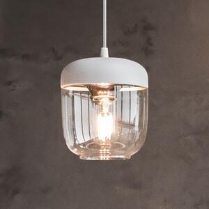 UMAGE Acorn lampă suspendată alb/cupru, reglabil, Alb, Camera de zi / sufragerie, Sticlă, Design