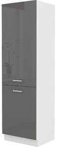 Dulap de bucătărie pentru alimente Saria 60 DK 210 2F (Luciu gri). 1033009