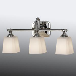 FEISS Lampă oglindă pt. baie - aplică Concord 3 bec., reglabil, Metalic, Baie, Sticlă