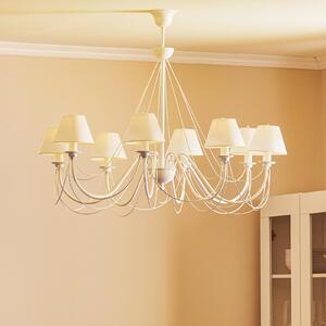 Candelabru Bona, 8 becuri, alb