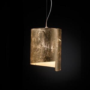 Lampă suspendată Papiro, Ø 26 cm, auriu