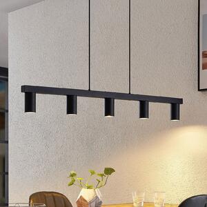 Lampă suspendată Lindby Baliko, negru, 116 cm, 5 becuri, GU10