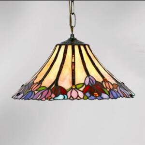 Artistar Lampă suspendată Tori, reglabil, Multicolor, Camera de zi / sufragerie, Sticlă, Tiffany
