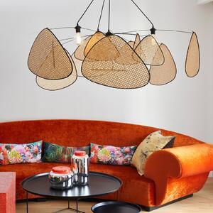 MARKET SET lampă suspendată Ecran XXL, 90 cm, natural, rattan
