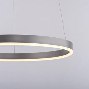 JUST LIGHT. GmbH Lampă suspendată LED Ritus, Ø 39.3cm, aluminiu, reglabil, Metalic, Camera de zi / sufragerie, Metal, Modern