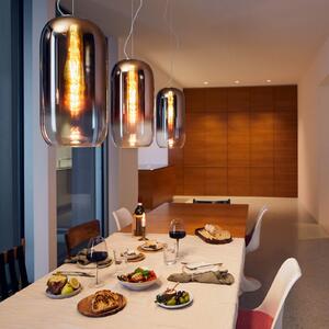 Artemide Gople Mini lampă suspendată, cupru/negru, reglabil, Cupru, Camera de zi / sufragerie, Sticlă, Design