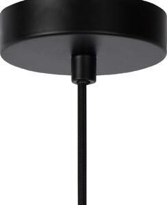 Lucide Lampă suspendată Julius, 5 becuri, gri fumuriu, reglabil, Negru, Camera de zi / sufragerie, Sticlă, Modern
