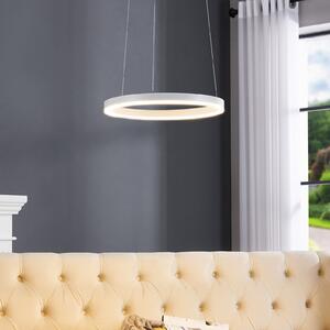 Arcchio Lampă suspendată LED Albiona, alb, 1 inel, Ø 40 cm