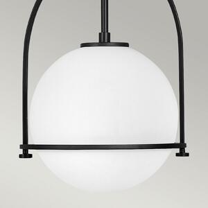 Quintiesse Somerset lampă suspendată, o sursă, neagră, reglabil, Negru, Camera de zi / sufragerie, Metal