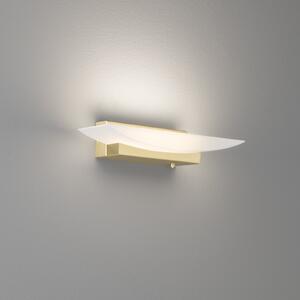 FISCHER & HONSEL Aplică de perete LED Bowl TW CCT Lățime 30 cm, alamă, reglabil, Auriu / Alamă, Camera de zi / sufragerie, Metal, Modern