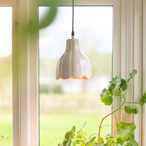 PR Home Tulippa lampă suspendată, Ø 17 cm, bej, priză, reglabil, Bej, Camera de zi / sufragerie, Metal, Scandinavă