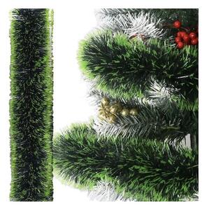 Beteala decorativa brad, lungime 6 metri, grosime 15 cm, doua nuante de verde