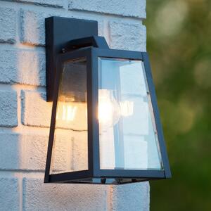 Lucide Aplică de exterior Matslot, înălțime 30,5 cm, reglabil, Negru, Metal, Felinar