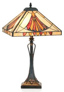 Artistar Lampă de masă grațioasă AMALIA în stil Tiffany, Multicolor, Camera de zi / sufragerie, Metal, Tiffany