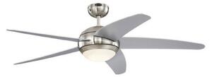 Westinghouse Bendan ventilator LED pală argintiu