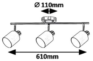 Rabalux 5011 - Lampă spot NATINA 3xE14/25W/230V