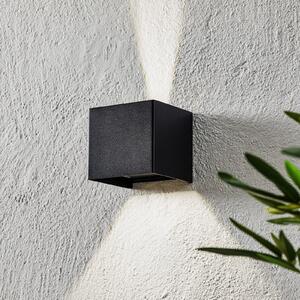 FISCHER & HONSEL Wall aplică LED de exterior, cubică, negru, Negru, Metal, Modern