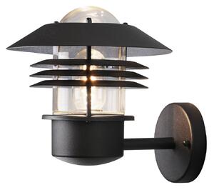 Konstsmide Aplică de exterior New Modena, felinar, E27, negru, reglabil, Negru, Metal, Modern