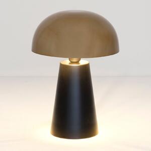 Holländer Fungo lampă de masă, lumină jos, negru/auriu, Negru, Camera de zi / sufragerie, Metal, Design