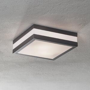 Brilliant Plafonieră de exterior Matteo, 2 x E27, IP44, antracit, reglabil, Negru, Metal, Modern, Perete unghiular
