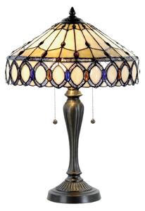 Clayre&Eef Lampă de masă Fiera stil Tiffany, Multicolor, Camera de zi / sufragerie, Sticlă, Tiffany