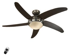 Ventilator modern de tavan Elica, chrom-wenge